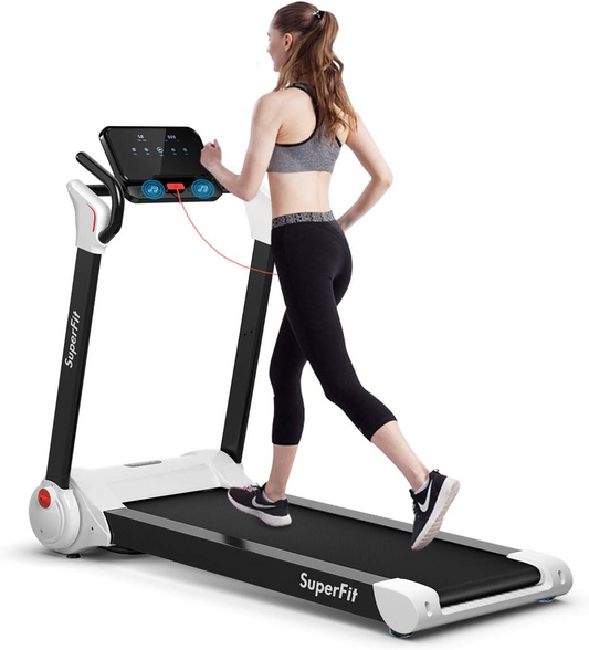 Foldable Electric Treadmill 2.25 HP with LED Touch Screen & Bluetooth